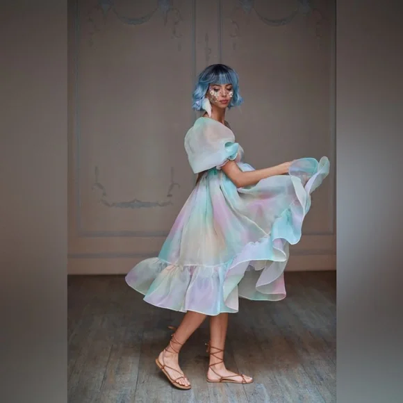 Selkie The Rainbow French Puff Dress (Large) - Picture 9 of 10